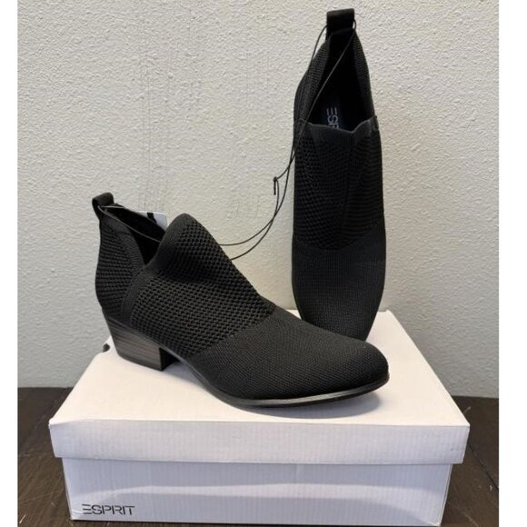 ESPRIT Women's Booties 8M Black NWT Tory - Picture 1 of 7